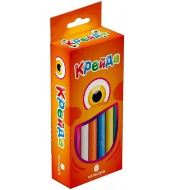 Крейда маленька, кругла - 8 штук (різнокольорова)