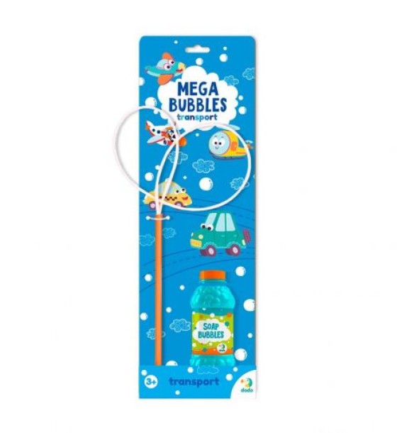 Мильні бульбашки "Mega Bubbles Транспорт". Об’єм 450 мл