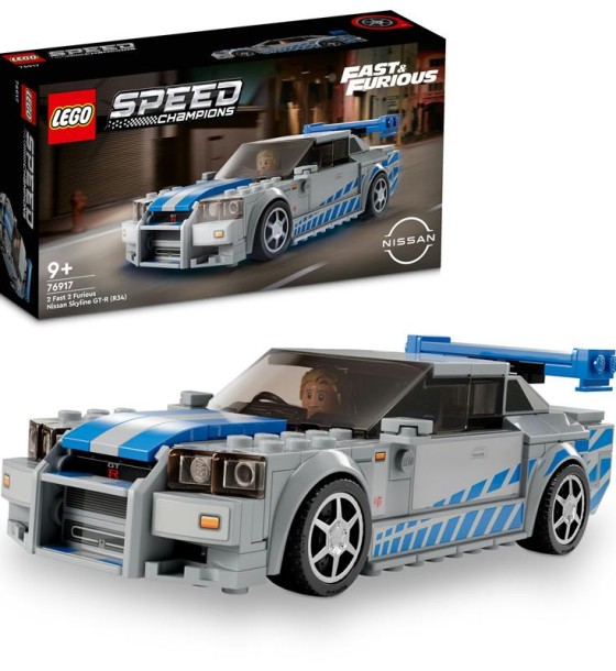 Конструктор LEGO Speed Champions «Подвійний форсаж» Nissan Skyline GT-R (R34) 319 деталей (76917)