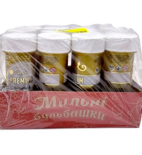 Мильні бульбашки "Premium" 60 мл (12 штук)