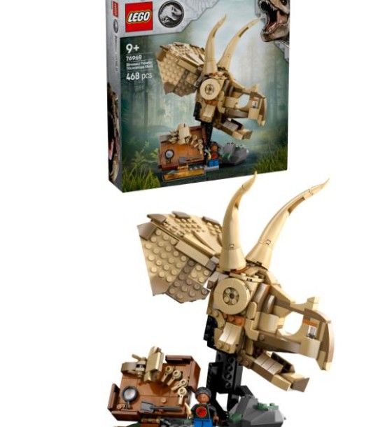 Конструктор LEGO Jurassic World Скам''янілості динозаврів: череп трицератопса (76969)