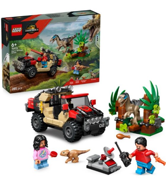 Конструктор LEGO Jurassic World Втеча по бездоріжжю від раптора (76972)