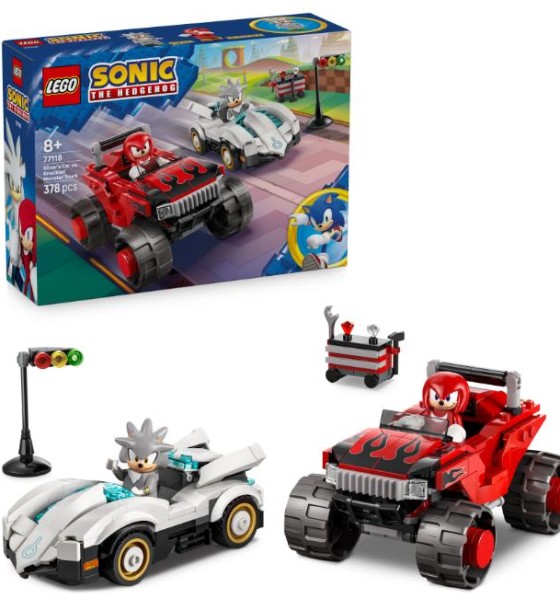 Конструктор LEGO Sonic Автомобіль Сільвера vs. монстр вантажівки Наклза (77118)