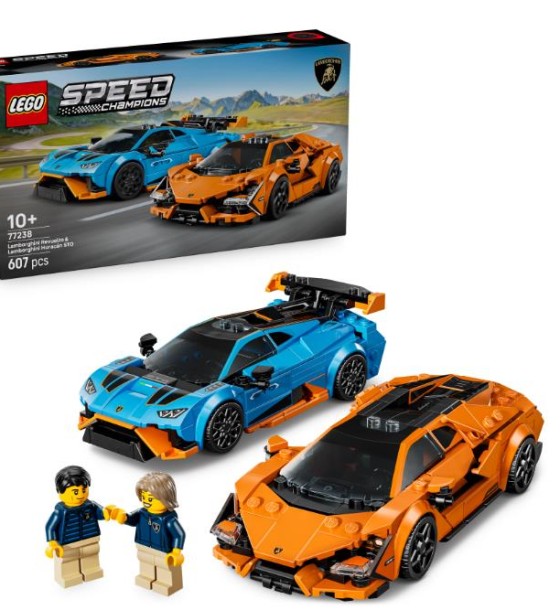 Конструктор LEGO Speed Champions Lamborghini Revuelto та Huracan STO (77238)