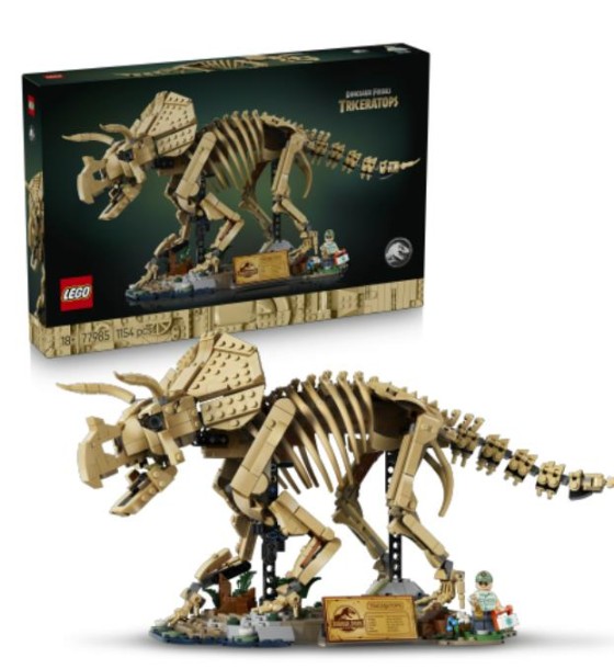 Конструктор LEGO Jurassic Park Скам'янілості динозаврів: Трицератопс (77985)
