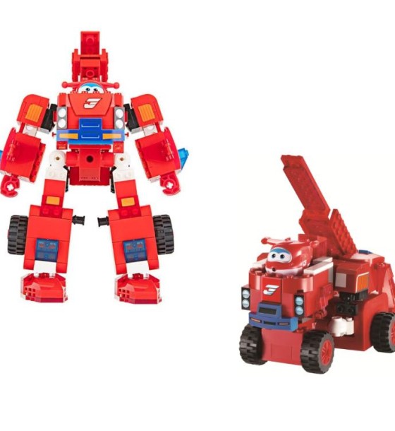 Конструктор Super Wings Blocks 2-in-1 Buildable Transforming Vehicle Jett, Джетт (EU385005)