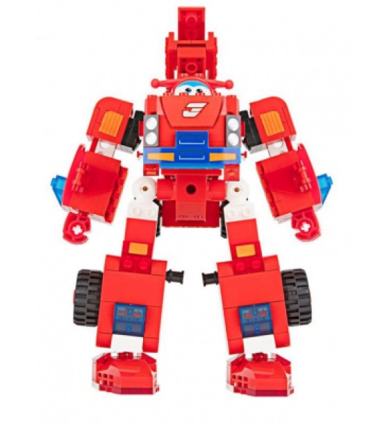 Конструктор Super Wings Blocks 2-in-1 Buildable Transforming Vehicle Jett, Джетт (EU385005)