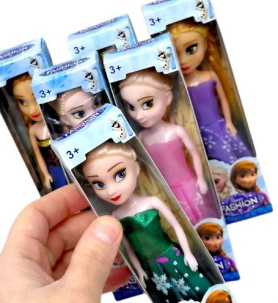 Лялька в стилі казкової принцеси "FROZEN" (Жовто-блакитна)