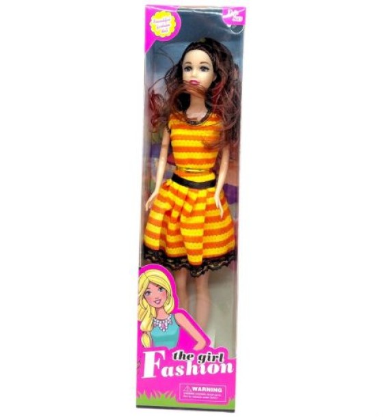 Лялька серії "Fashion Girl" (ЖОВТА СМУЖКА)