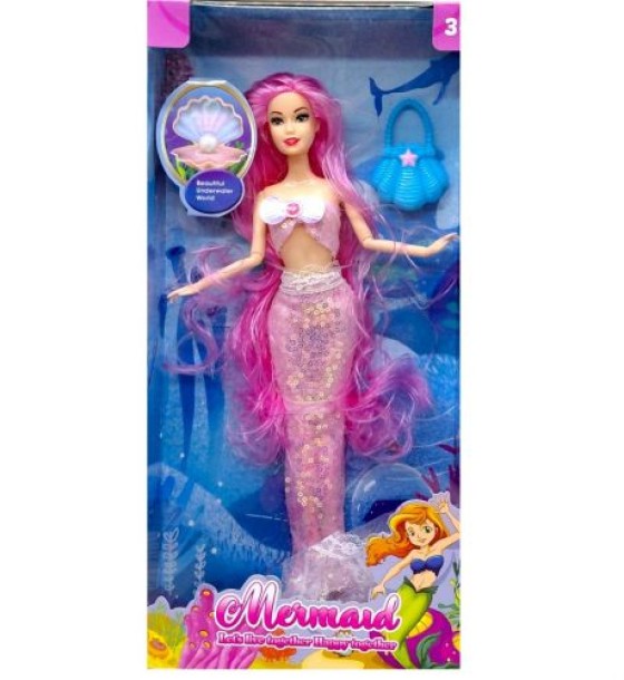 Лялька русалка "Mermaid" 30см (РОЖЕВА)