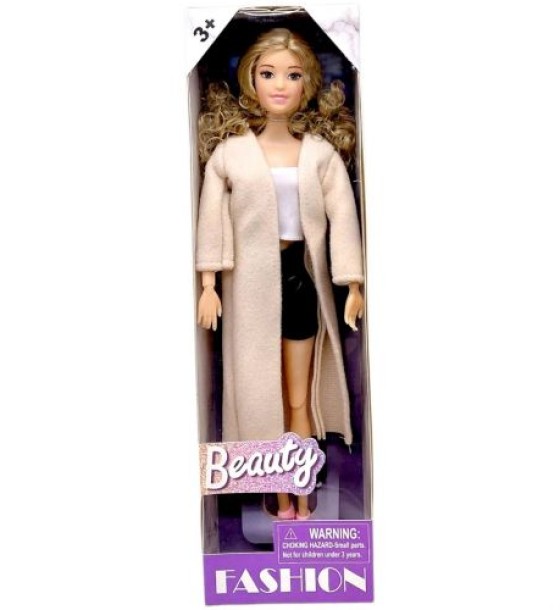 Лялька в пальто ""Fashion Beauty" 29см (БЕЖЕВА)
