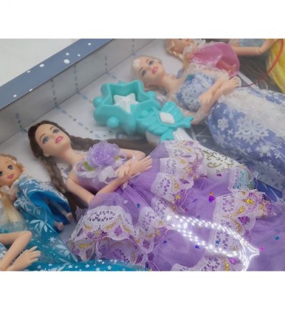 Набір ляльок Anbibi "Winter Princess" (5 ляльок, 3 пупсики, чарівна паличка, у коробці)