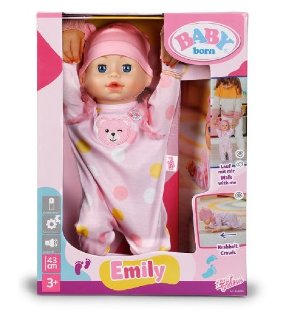 Інтерактивна лялька Baby Born – Перші кроки Емілі (43 см)