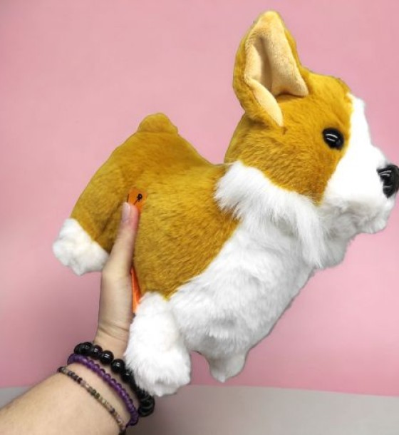 Мʼяка іграшка зі звуком "Коргі", 24 см