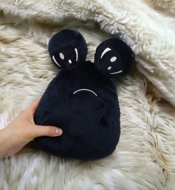 Мʼяка іграшка "Інопланетянин Pou (Поу)", 30 см (чорний)