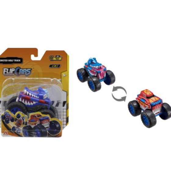 Машинка для дітей Flip Cars 2 в 1 Монстр-трак Вовк (EU463875A-01)