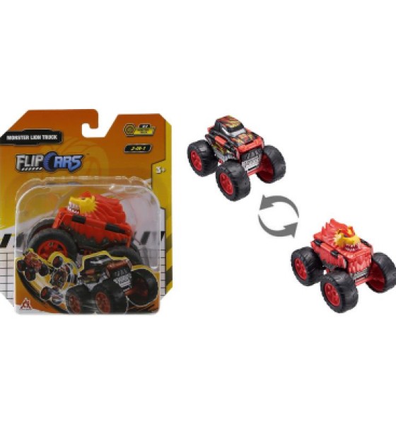 Машинка для дітей Flip Cars 2 в 1 Монстр-трак Лев (EU463875A-02)