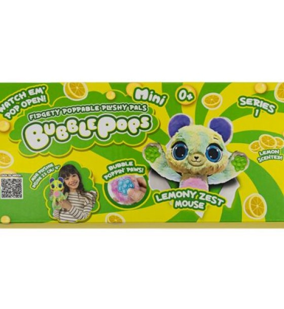 М’яка іграшка з ароматом "Bubble Pops міні. Лимонне мишеня" (20 см)
