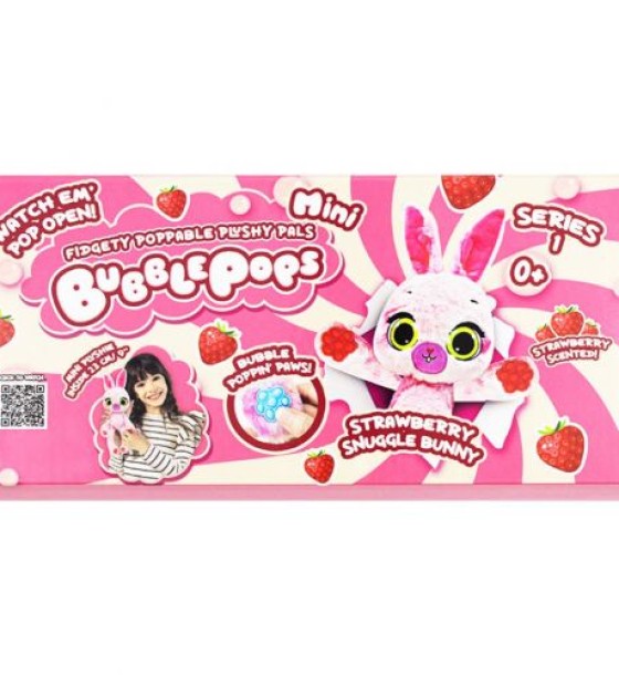 М’яка іграшка з ароматом "Bubble Pops міні. Полуничне зайченя" (20 см)