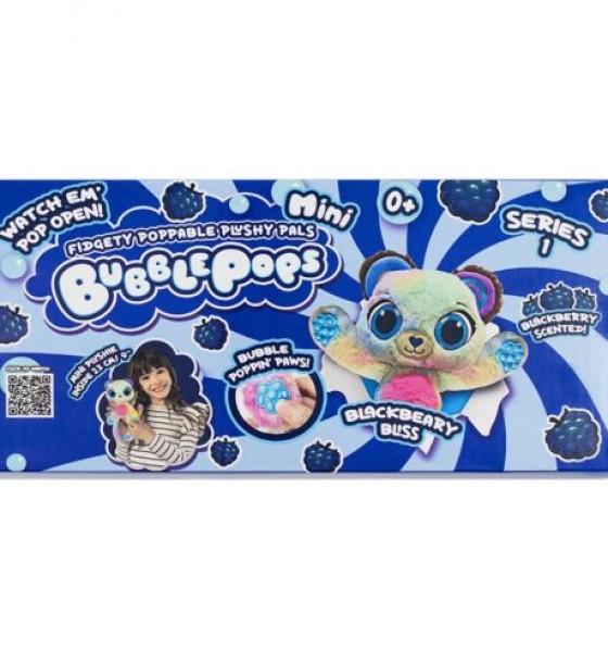 М’яка іграшка з ароматом "Bubble Pops міні. Чорничне медвежа" (20 см)