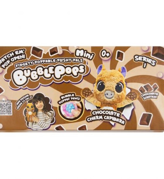 М’яка іграшка з ароматом "Bubble Pops міні. Шоколадна капібара" (20 см)