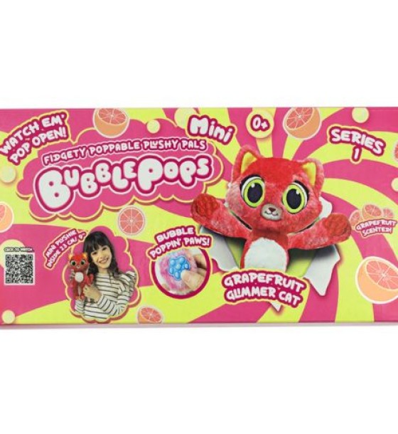 М’яка іграшка з ароматом "Bubble Pops міні. Грейпфрутова кішка" (20 см)
