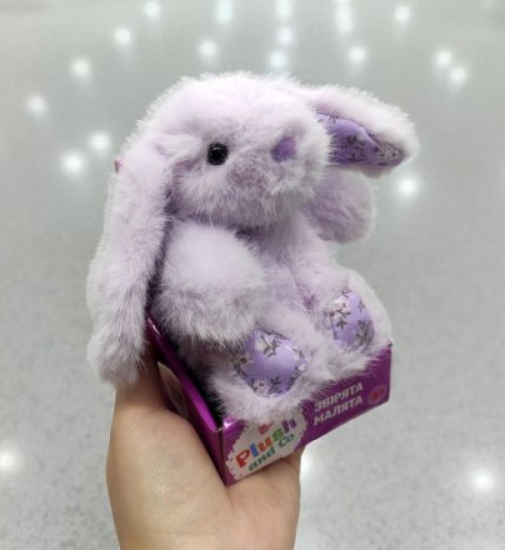 Мяка іграшка Plush and Co ЗАЙЧИК (ВИД 3) 16 см з вушками