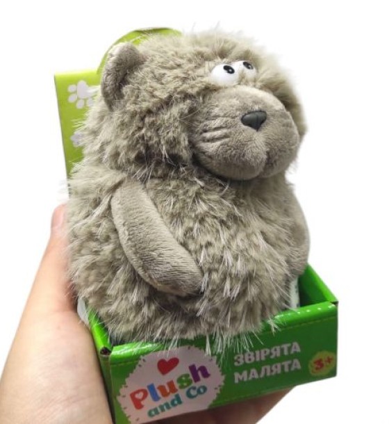 Мʼяка іграшка "Plush and Co. КОТИК" (СІРИЙ) 12 см