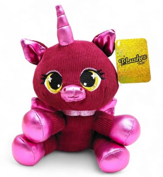 Мʼяка іграшка "Plushes Pets" 15 см (бордовий єдиноріг)