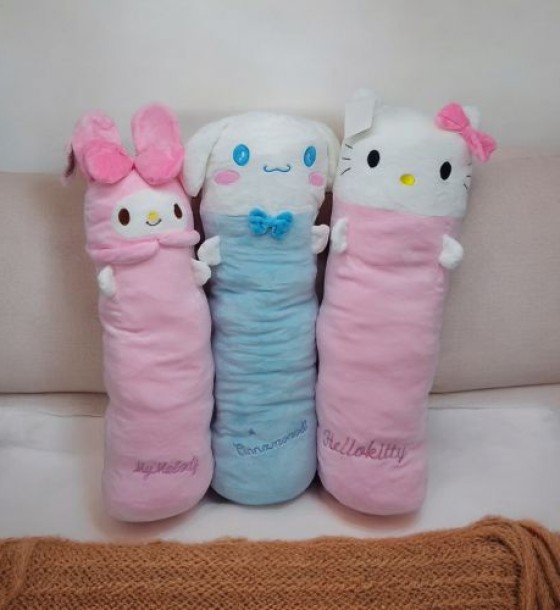 Мʼяка іграшка (подушка-обіймашка) аніме "Sanrio. Cinnamoroll", 55 см, блакитний