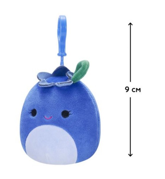 М'яка іграшка на кліпсі Squishmallows – Чорниця Блубі (9 cm)