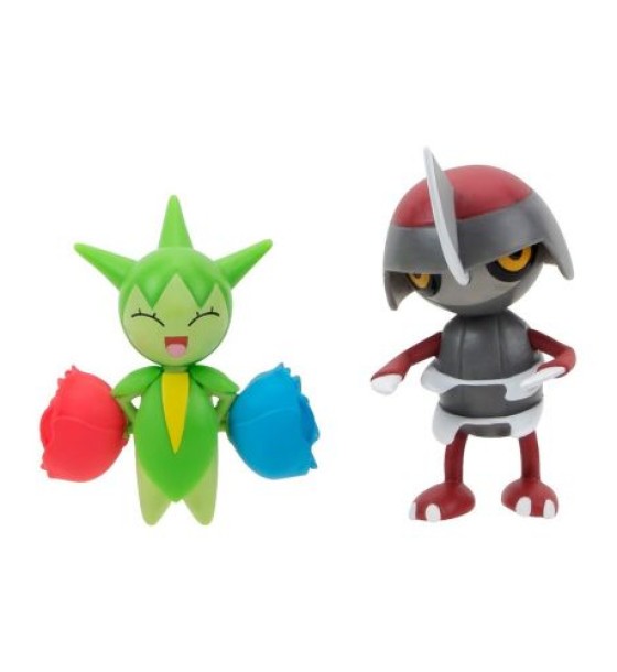 Набір ігрових фігурок аніме Pokemon W15 - Пон'ярд і Розелія