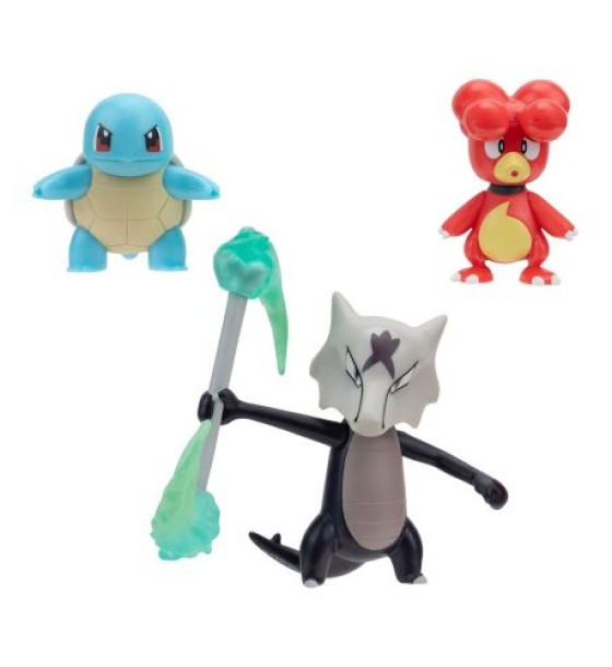 Набір ігрових фігурок Pokemon W19 - Магбі, Сквіртл, Алола Маровак