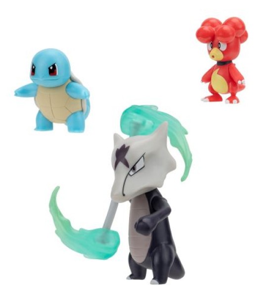 Набір ігрових фігурок Pokemon W19 - Магбі, Сквіртл, Алола Маровак