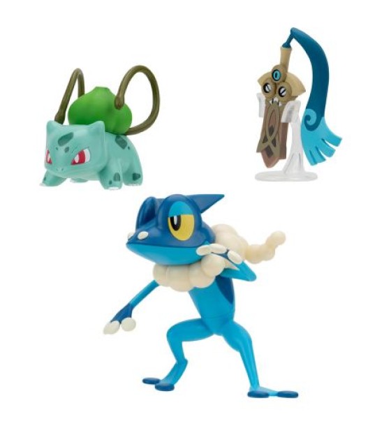 Набір ігрових фігурок Pokemon W19 - Хонедж, Бульбазавр, Фрогадир
