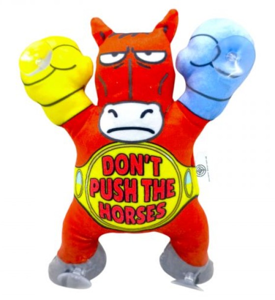Іграшка м’яконабивна Кінь на липучках 22см(DON`T PUSH THE HORSES ЧЕРОВНИЙ)
