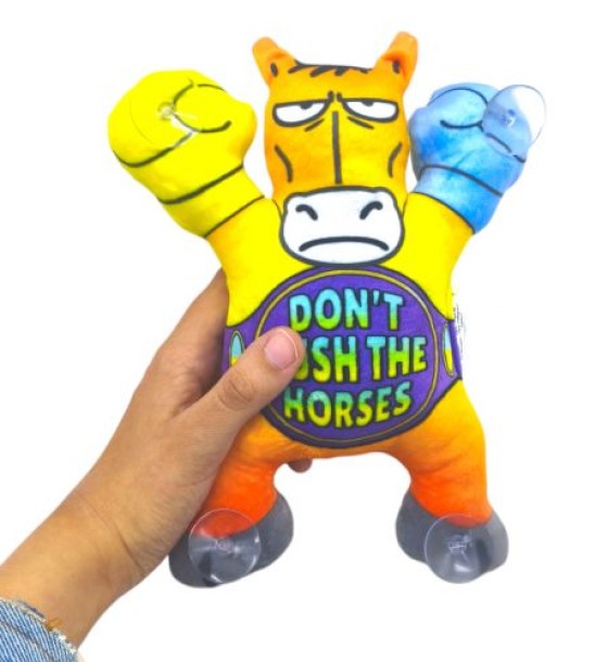 Іграшка м’яконабивна Кінь на липучках 22см(DON`T PUSH THE HORSES ЖОВТИЙ)