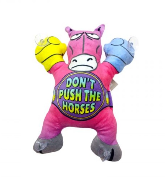 Іграшка м’яконабивна Кінь на липучках 22см(DON`T PUSH THE HORSES РОЖЕВИЙ)