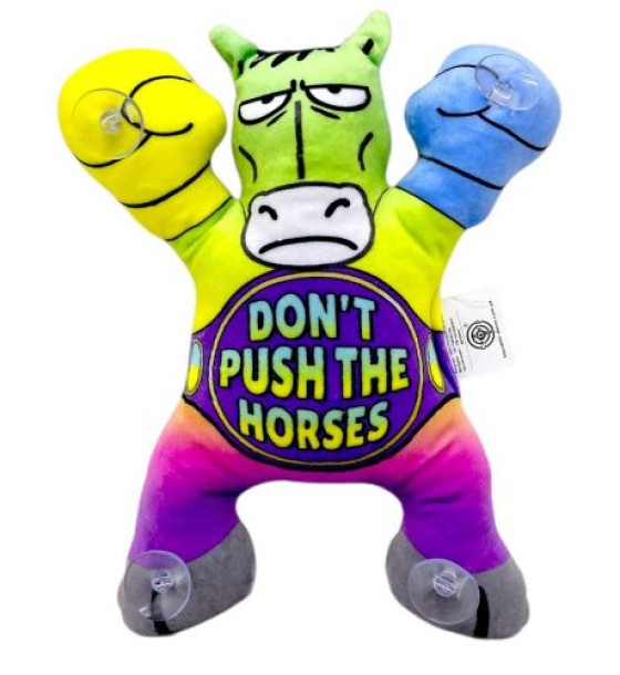 Іграшка м’яконабивна Кінь на липучках 22см(DON`T PUSH THE HORSES ЗЕЛЕНИЙ)