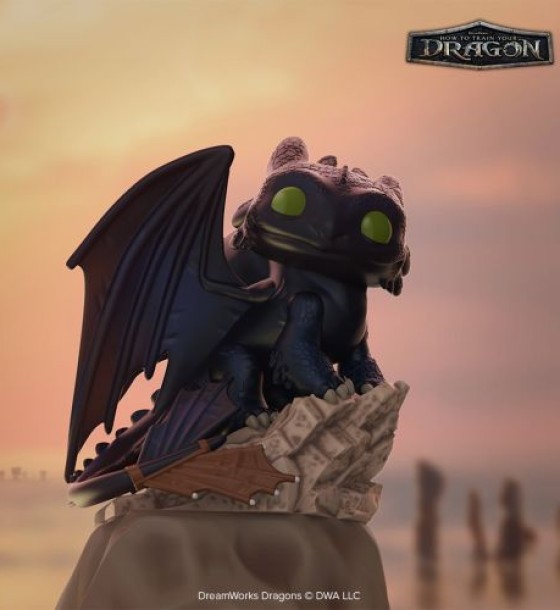 Ігрова фігурка Funko POP! серії Як приборкати дракона - Беззубик на скелі