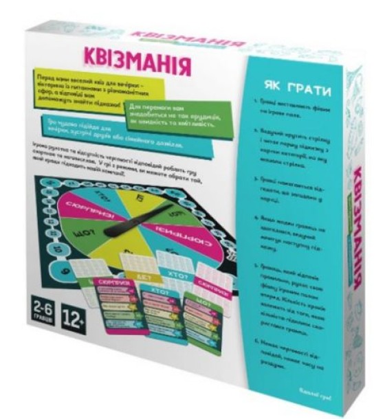 Гра дитяча настільна "Квізманія" (укр)