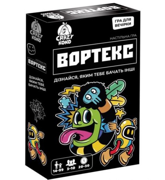 Гра настільна розважальна "Вортекс" Crazy Koko 14+ (укр)