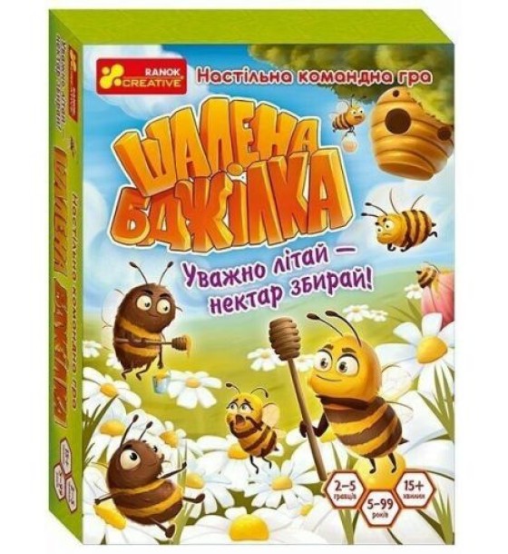 Настільна гра "Шалена бджілка" 2-5 гравців укр