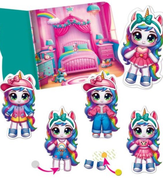 Гра розвиваюча Vladi Toys з липучками "Єдиноріжка"