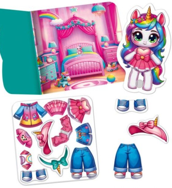 Гра розвиваюча Vladi Toys з липучками "Єдиноріжка"