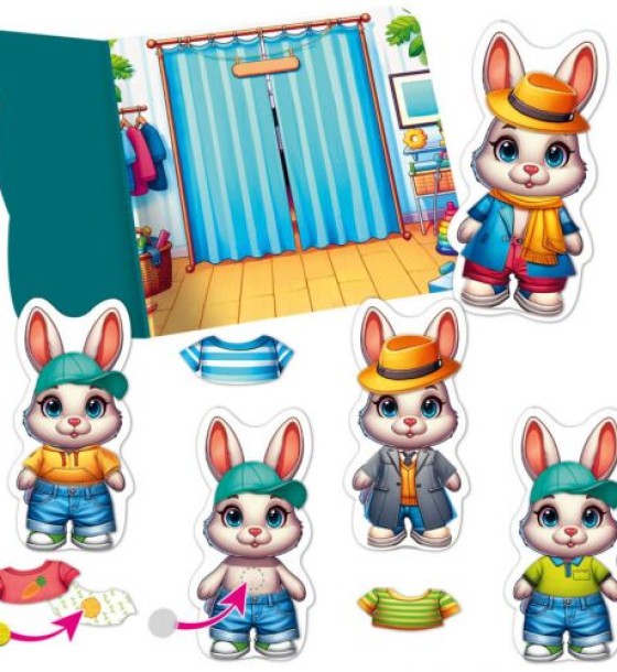 Гра розвиваюча Vladi Toys з липучками "Зайчик"