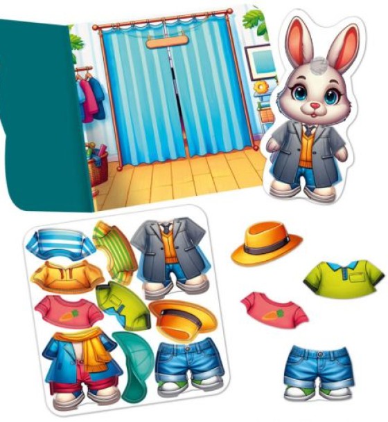 Гра розвиваюча Vladi Toys з липучками "Зайчик"