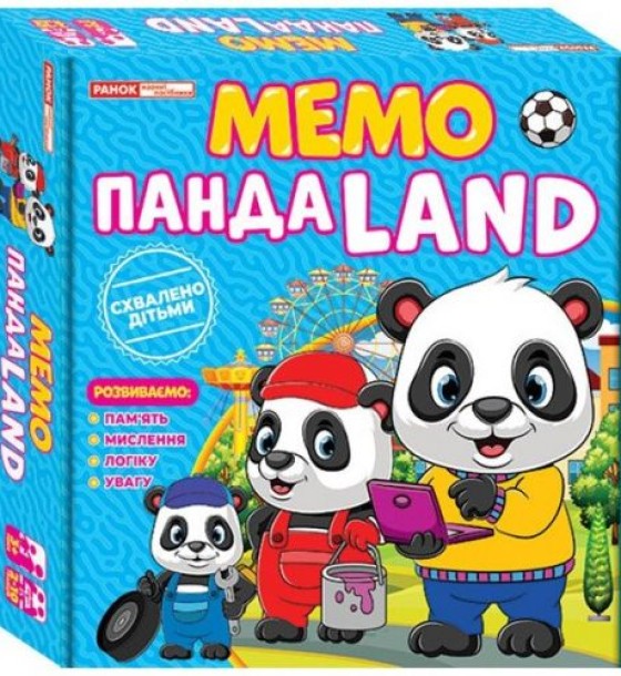 Гра Мемо "Панда LAND" навчальні ігри (укр)