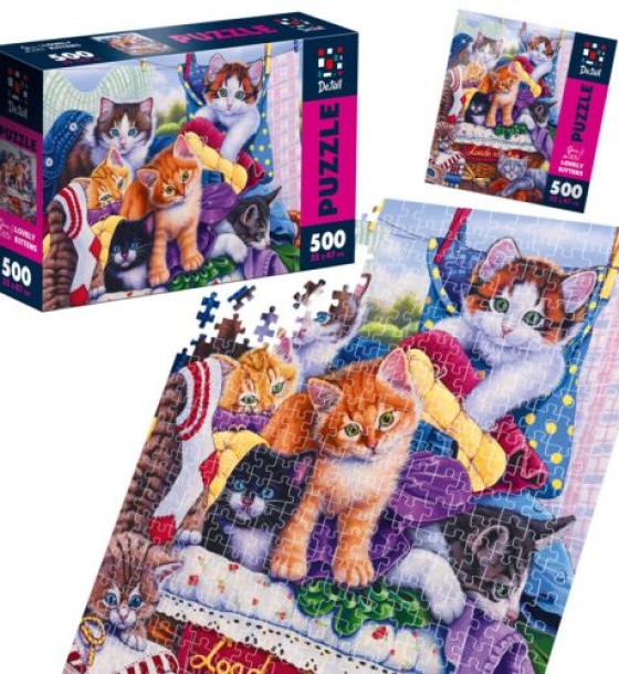 Пазли De.tail. Милі кошенята. 500 деталей