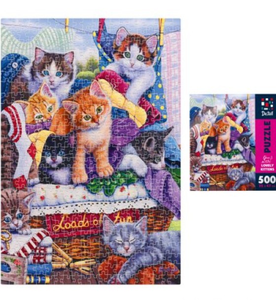 Пазли De.tail. Милі кошенята. 500 деталей